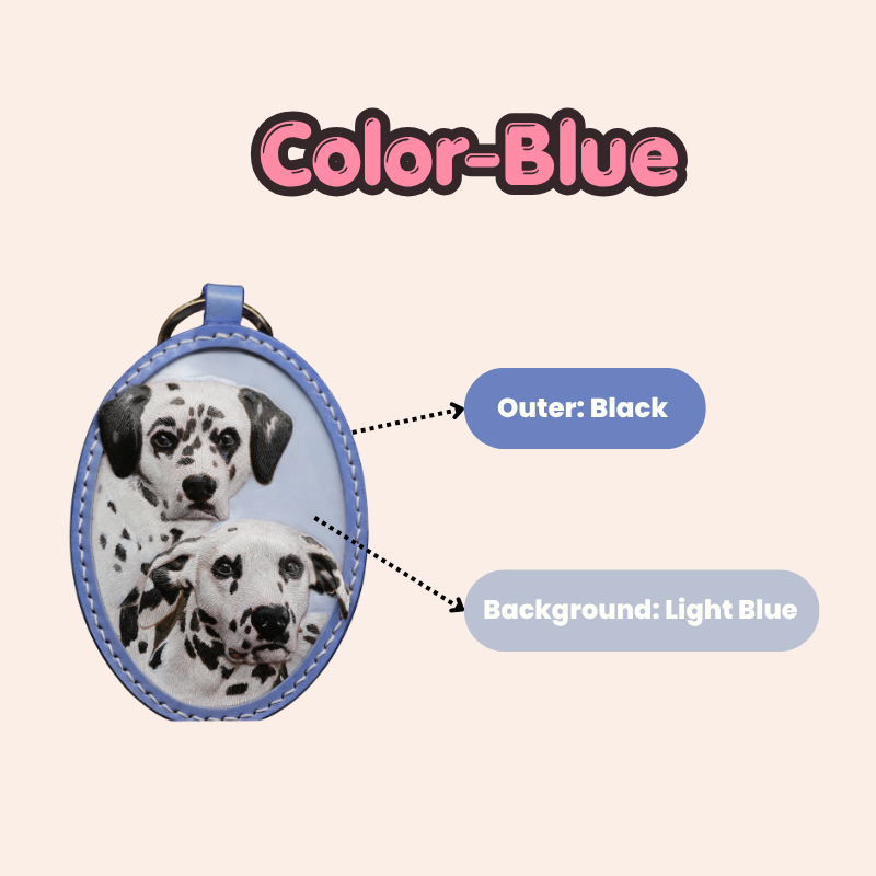 EverPaw Hand Carved Custom Pet Portrait Leather Keychain | Personalized Dog Cat Memorial Gift From Photo