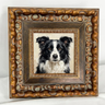 Custom framed pet portrait in vintage Baroque wooden frame, hand-painted oil style wall art by Everpaw